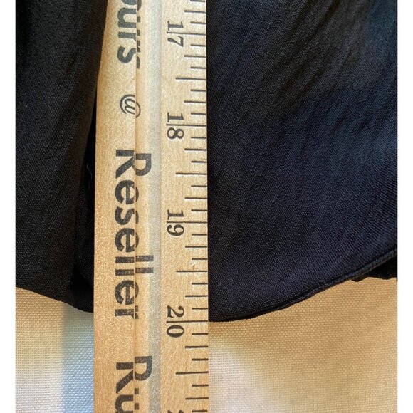 A. Calin By Flying Tomato Blouse Women L Black Long-Sleeve Smocked Cuffs Peasant - Picture 9 of 14